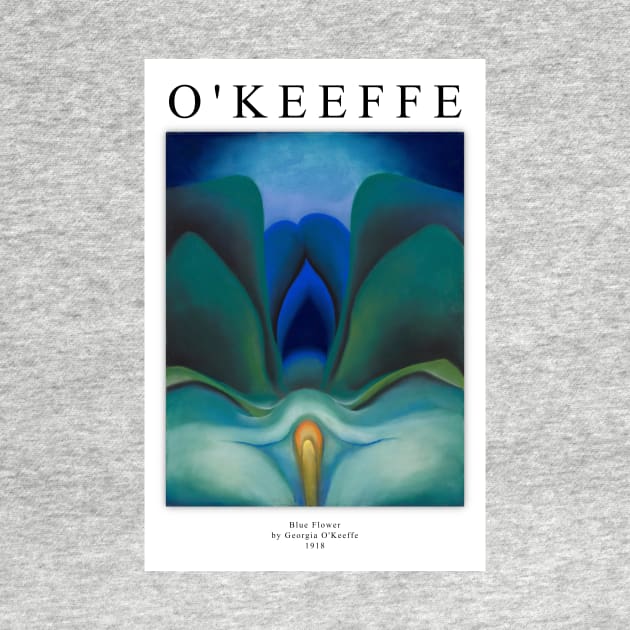 High Resolution Georgia O'Keeffe Painting Blue Flower 1918 by tiokvadrat